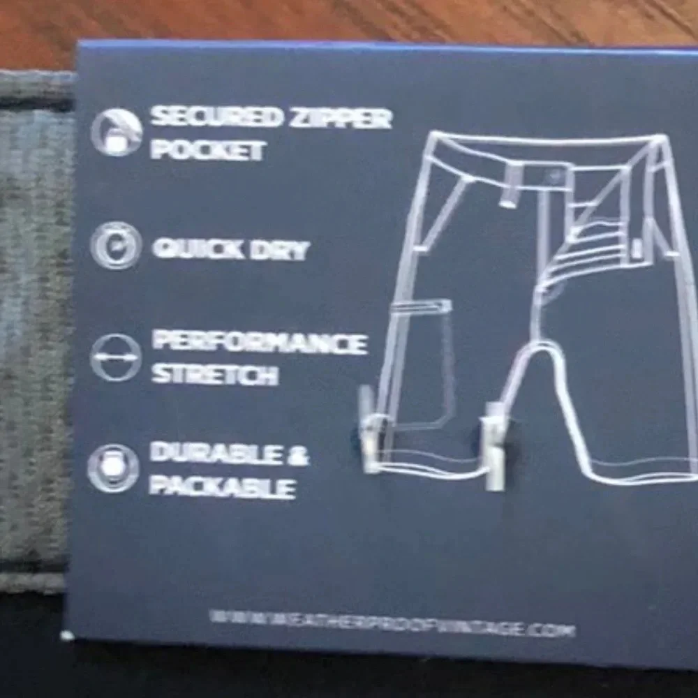 Weatherproof Vintage Packable Hybrid Trail Shorts Color black Sz 32 excellent